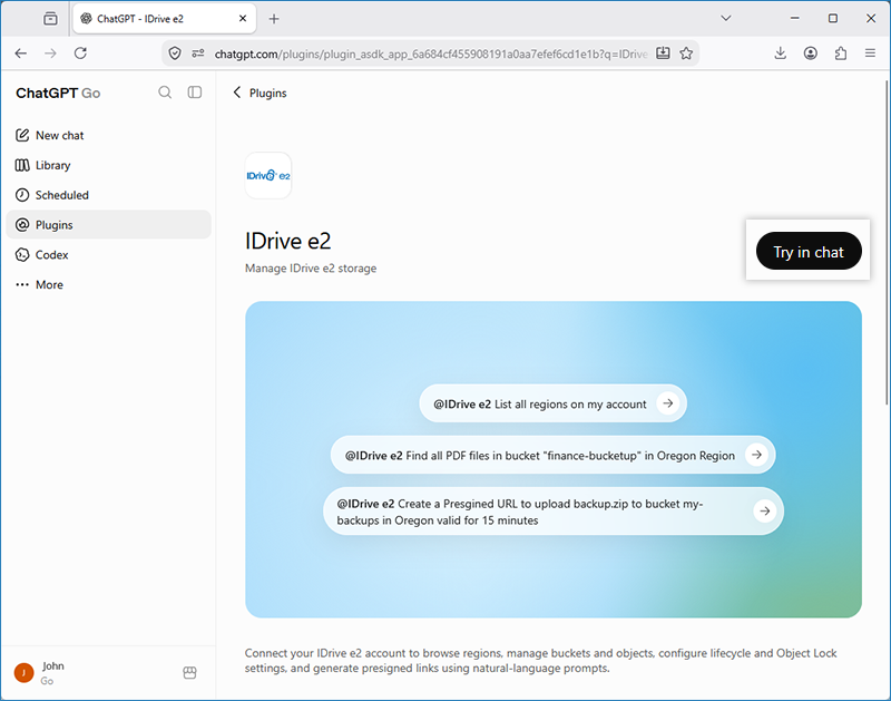 IDrive e2 mcp guides
