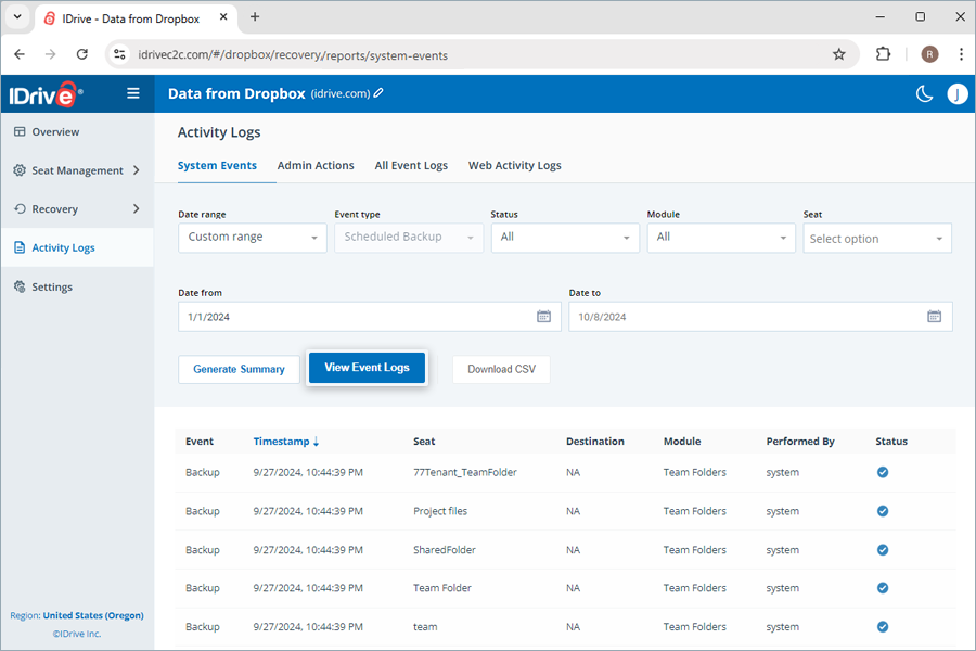  view client wise status